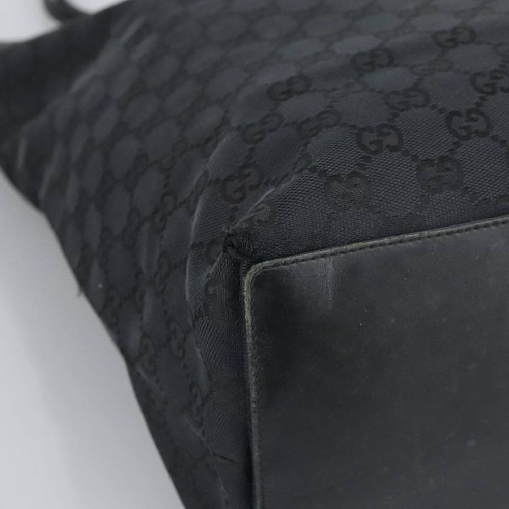 GUCCI GG Canvas Tote Bag Black Gold 002 1097 2404 Auth 97577 - Picture 14 of 16